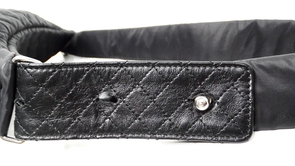 Chanel Black Nylon Quilted Waist Bag