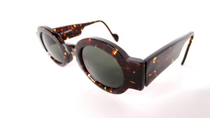 Vintage Anne Et Valentin Round Tortoise Tinted Sunglasses