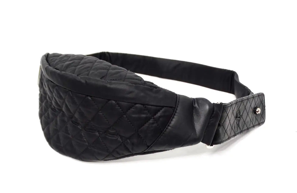 Chanel Black Nylon Quilted Waist Bag