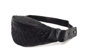 Chanel Black Nylon Quilted Waist Bag