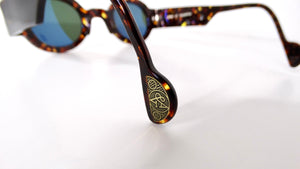 Vintage Anne Et Valentin Round Tortoise Tinted Sunglasses