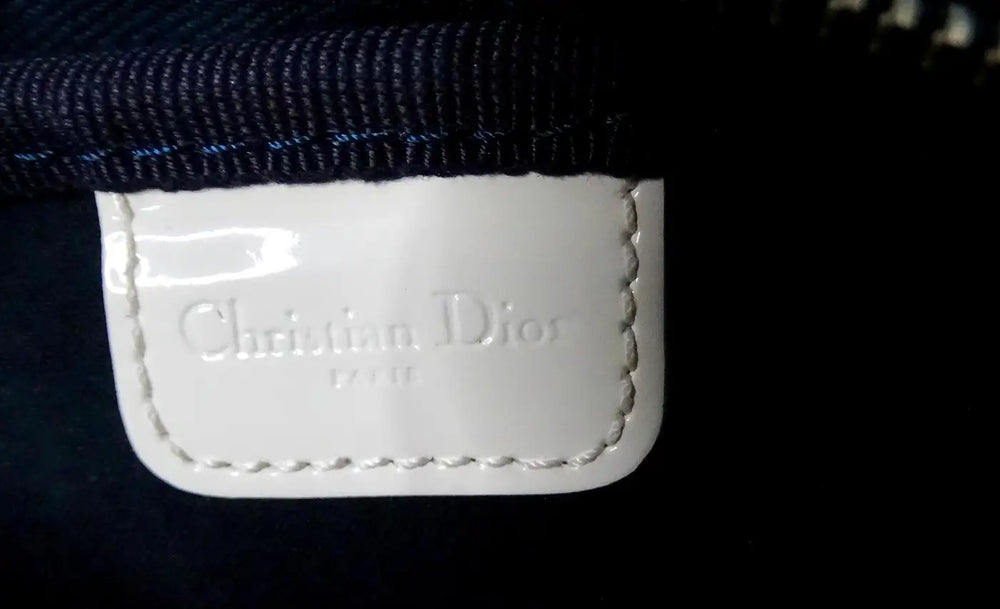 Christian Dior Navy Diorissimo Cosmetic Pouchette circa Y2K