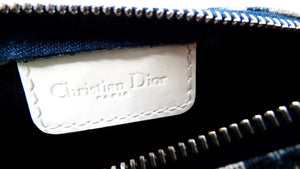 Christian Dior Navy Diorissimo Trotter Pouchette circa Y2K