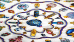 Hermes "Qu'importe le flacon" Bottle Print Silk Pleated Scarf circa 1980s