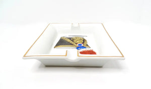 Hermes Large Porcelain French Military Hat Motif Ashtray