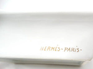 Hermes Large Porcelain French Military Hat Motif Ashtray