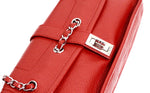 Chanel Circa 2003 Mademoiselle Red Leather Shoulder Bag