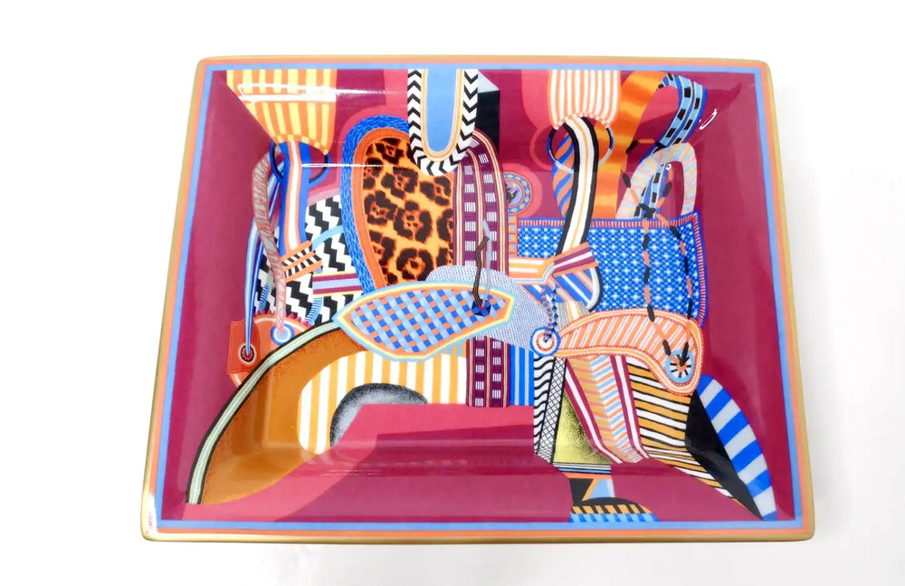 Hermes "Selle Imaginaire" Porcelain Change Tray
