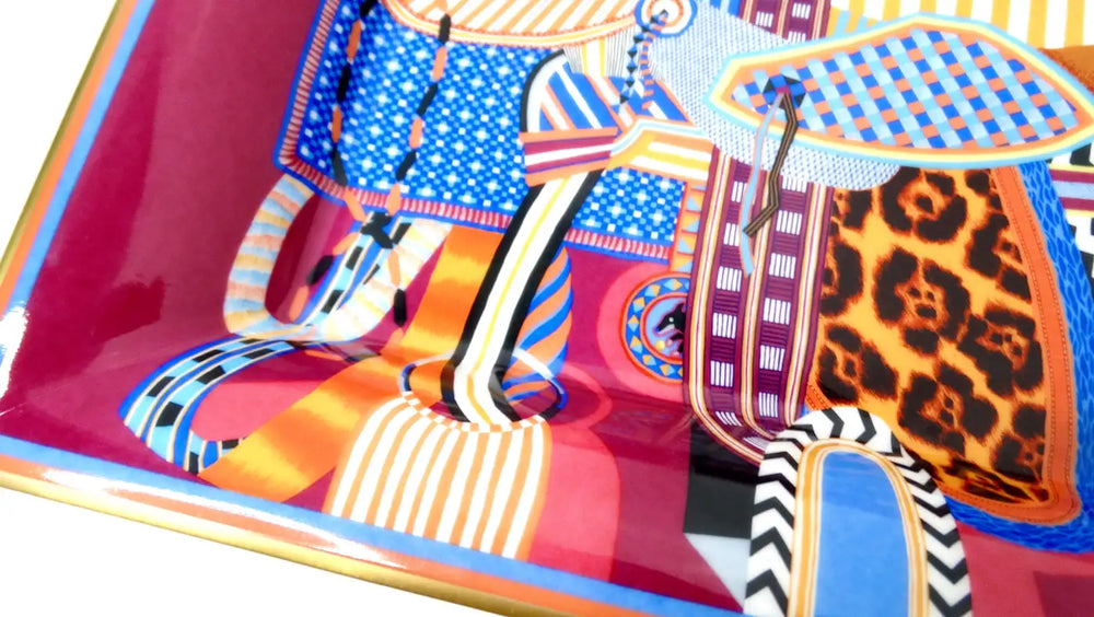 Hermes "Selle Imaginaire" Porcelain Change Tray