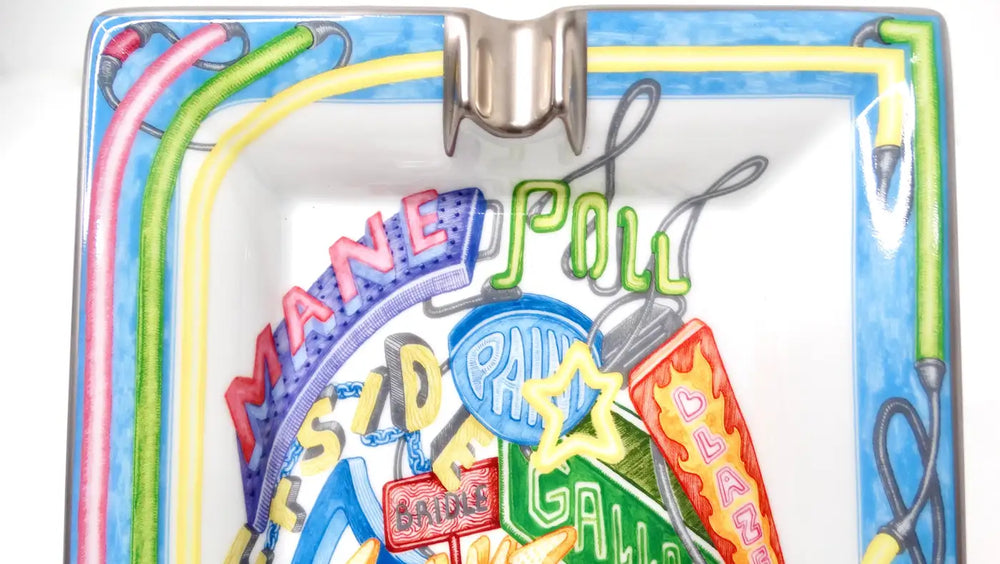Hermes Chevaloscope Neon Porcelain Ashtray