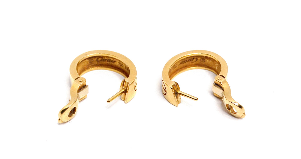 Cartier 18k Gold Love Earrings