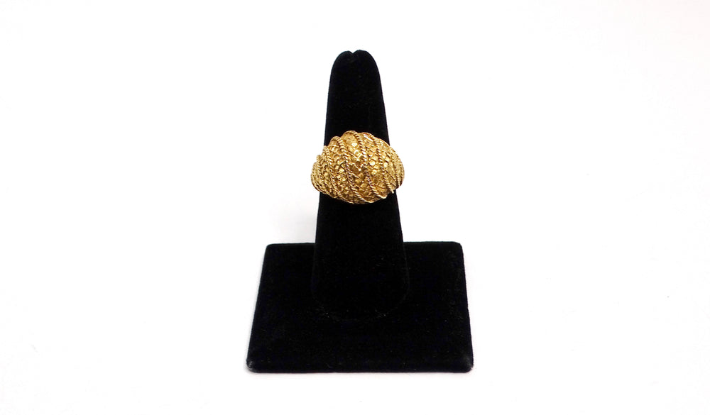 18k Yellow Gold Vintage Dome Ring