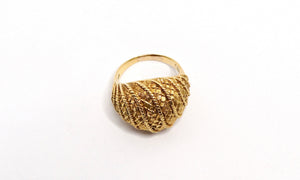 18k Yellow Gold Vintage Dome Ring