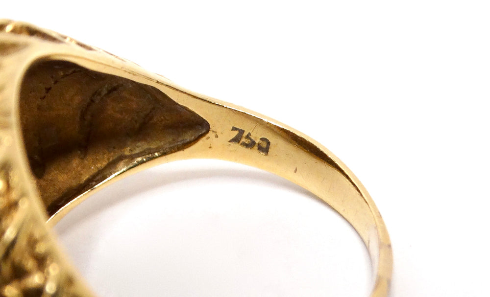 18k Yellow Gold Vintage Dome Ring