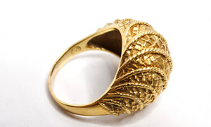 18k Yellow Gold Vintage Dome Ring