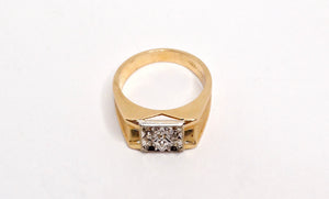 14k Yellow Gold Setting Ring Circa 1970s