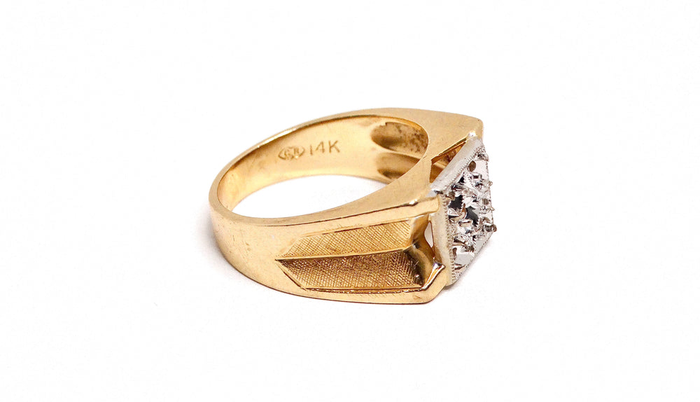 14k Yellow Gold Setting Ring Circa 1970s