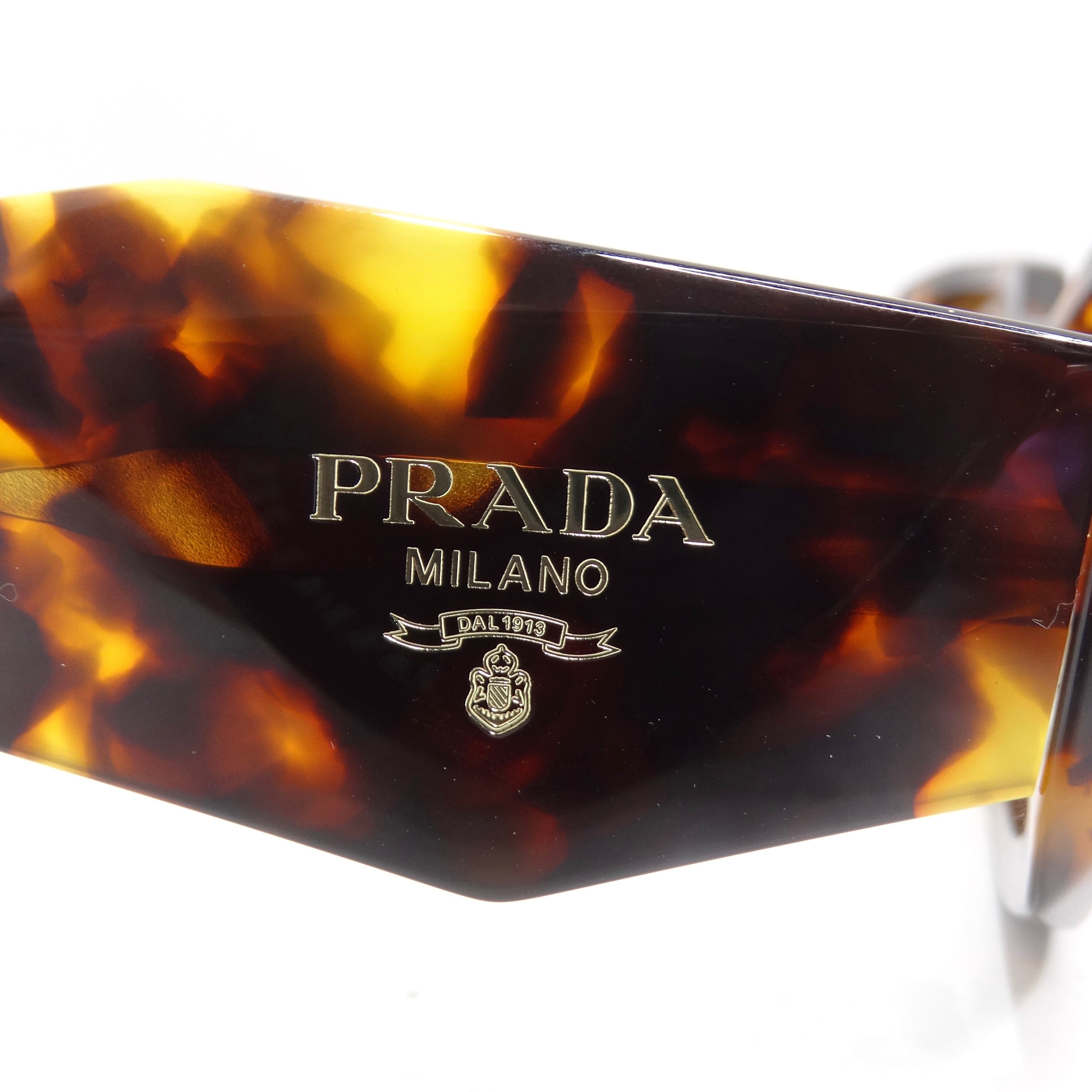 Prada Eyewear Tortoise Shell Square Frame Sunglasses Vintage By Misty