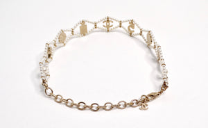 Chanel Pearl Choker Necklace With Iconic Chanel Motifs