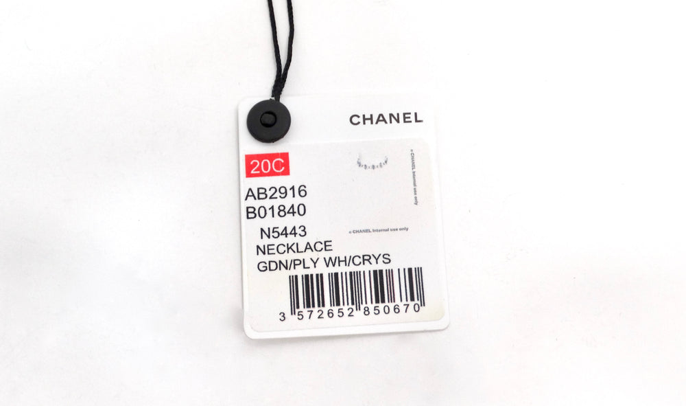 Chanel Pearl Choker Necklace With Iconic Chanel Motifs