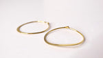 Vintage 18k Gold Plated Skinny Curved Hoop Earrings