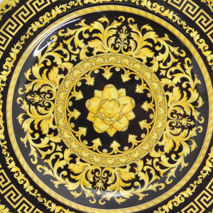 Versace Rosenthal 1990S Porcelain Floral Gold Plate