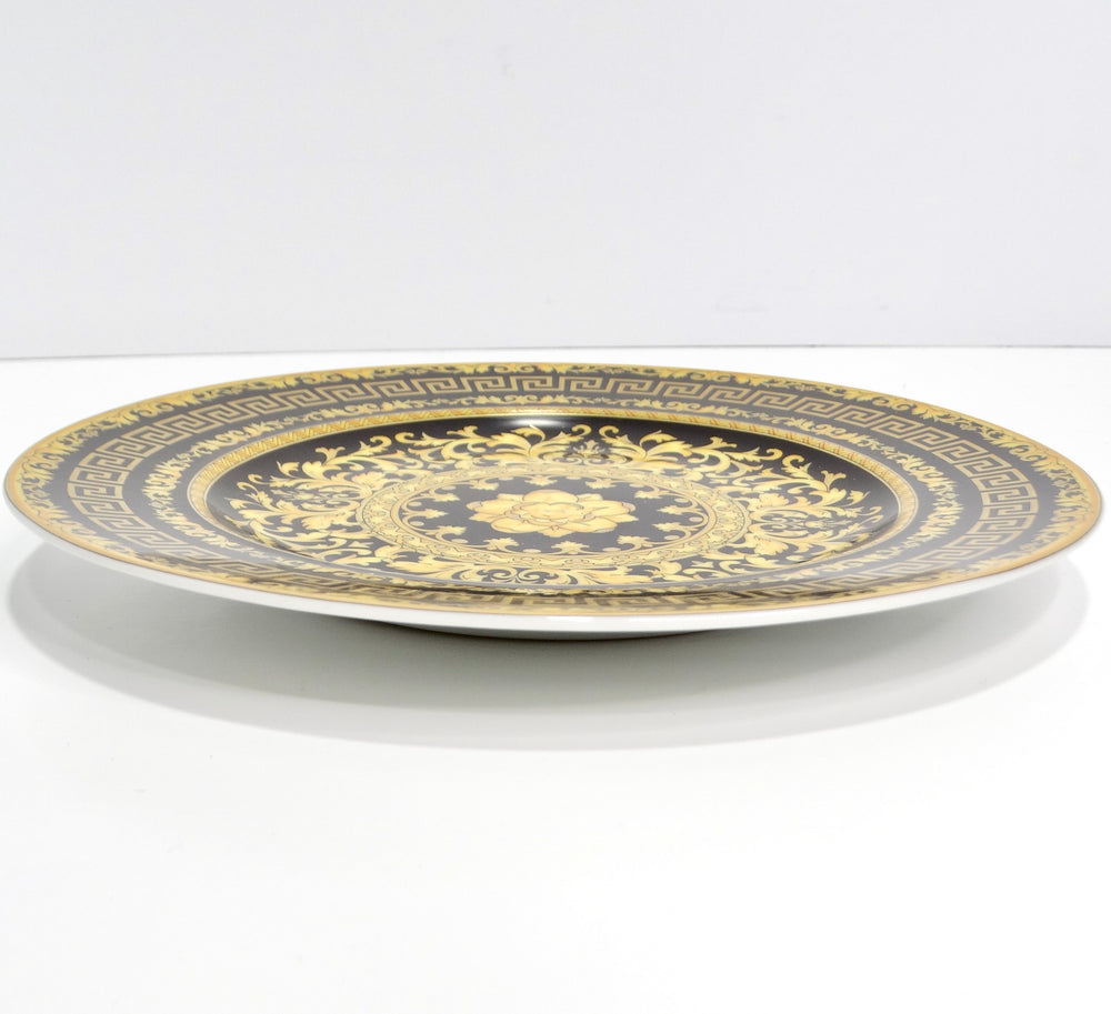 Versace Rosenthal 1990S Porcelain Floral Gold Plate