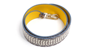 Fendi Snakeskin Two-Toned Yellow & Blue-Gray Bag Strap