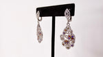 1990s Multicolor Crystal Openwork Dangle Earrings