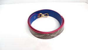 Fendi Snakeskin Two-Toned Blue & Fuschia Bag Strap