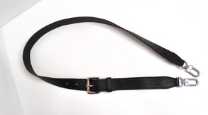 Louis Vuitton Black Pebbled Leather Adjustable Bag Strap