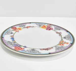 Versace Rosenthal 1990s Porcelain Hot Flowers Salad Plate