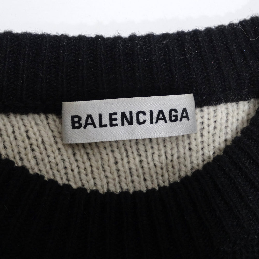 Balenciaga Allover Logo Wool Sweater