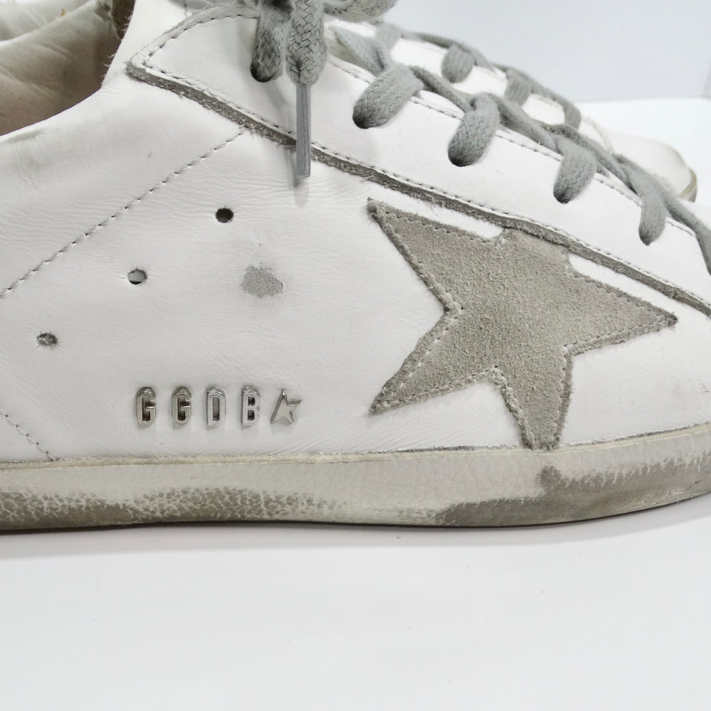 Golden Goose White Leather Super Star Sneakers