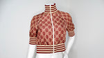 Gucci GG Supreme Silk Burgundy Track Jacket Circa 2022