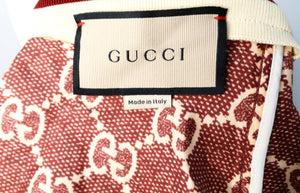 Gucci GG Supreme Silk Burgundy Track Jacket Circa 2022