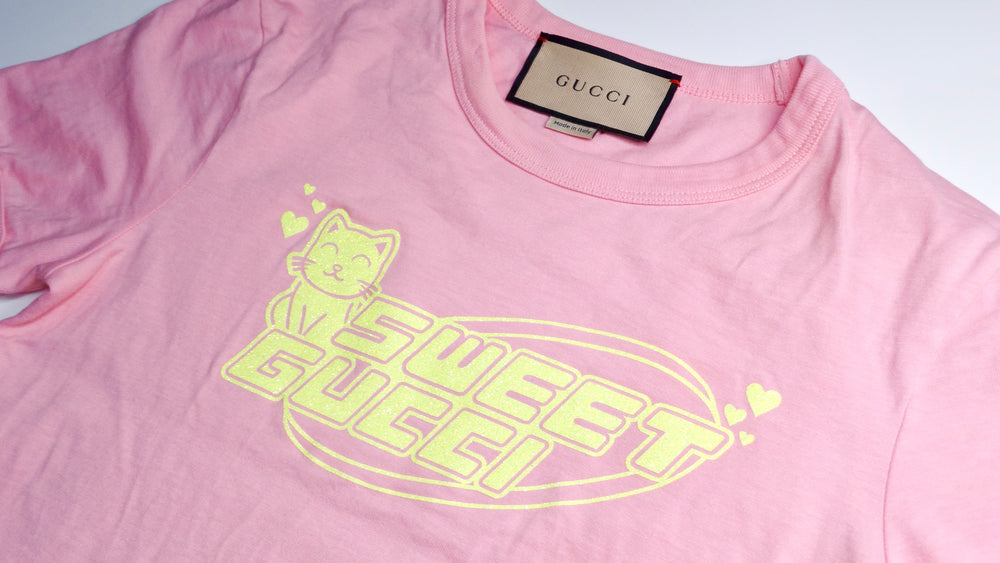 Gucci "Sweet Gucci" Cotton Pink T-shirt