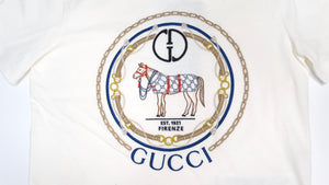 Gucci Interlocking G Horse Motif Cotton T-Shirt