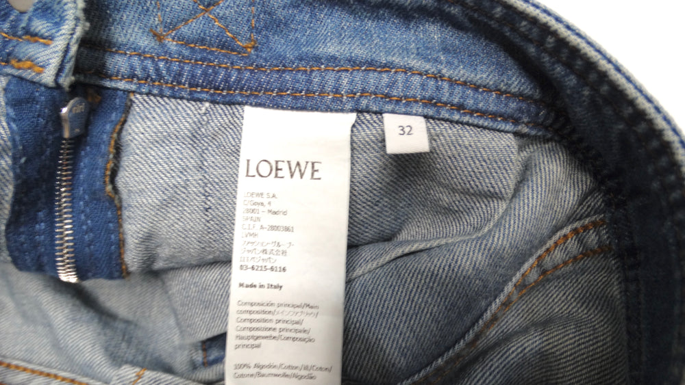 Loewe Paula Ibiza's Denim Anagram Mini Skort