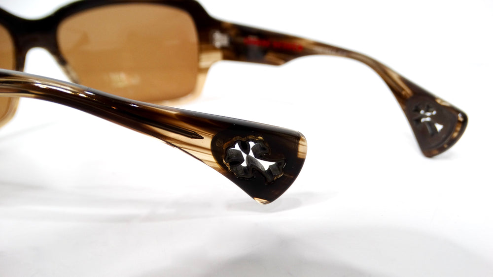 Y2K Chrome Hearts Sweet Young Thang II Oversized Brown Acetate Sunglasses