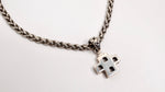 Sterling Silver Casa Cross Rope Chain Necklace