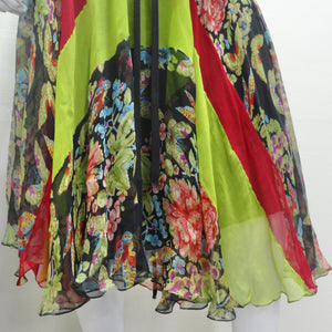 John Galliano F/W 2002 Esquimeau Printed Silk Bias Cut Dress