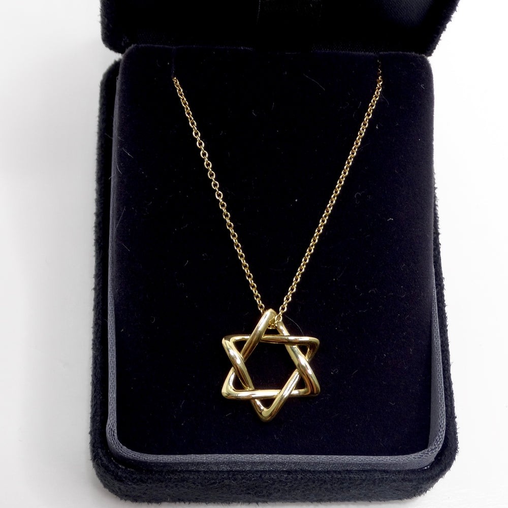 14KT White Gold Small Pave Diamond Star of David Necklace – LSJ