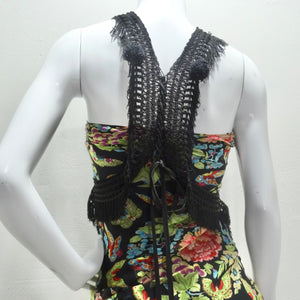John Galliano F/W 2002 Esquimeau Printed Silk Bias Cut Dress