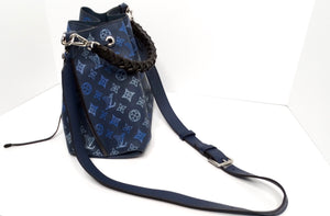 Louis Vuitton Mahina Flight Mode Muria Navy Blue Bucket Bag