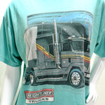 1990s Minty Blue Semi Truck T-Shirt