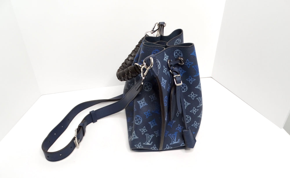 Louis Vuitton Mahina Flight Mode Muria Navy Blue Bucket Bag