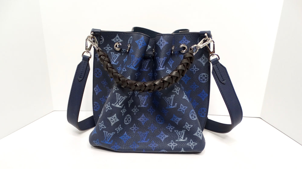 Louis Vuitton Mahina Flight Mode Muria Navy Blue Bucket Bag