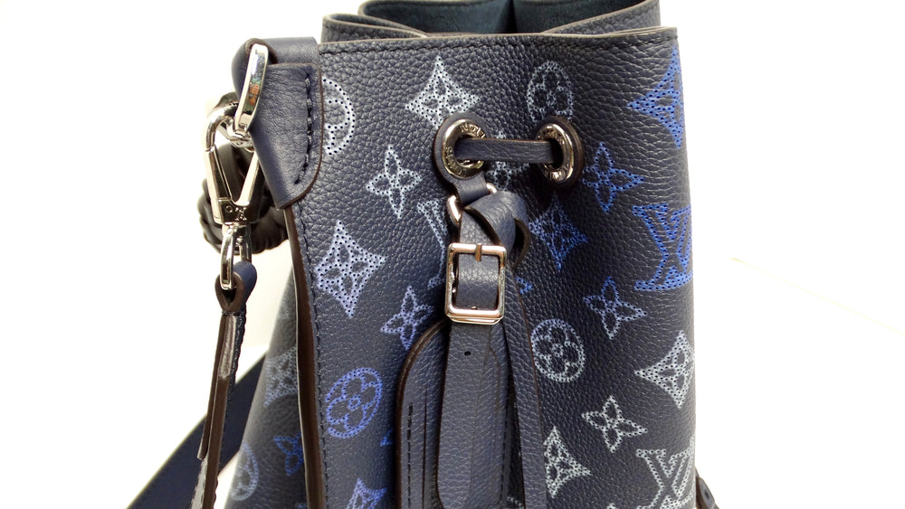 Louis Vuitton Mahina Flight Mode Muria Navy Blue Bucket Bag