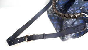 Louis Vuitton Mahina Flight Mode Muria Navy Blue Bucket Bag